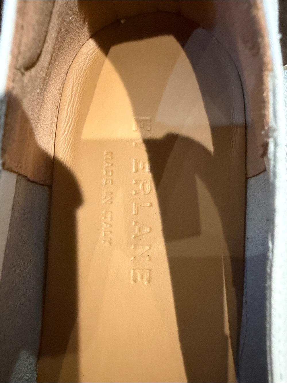 Everlane White Pebbled Leather Slip-On Flats - Picture 2 of 9